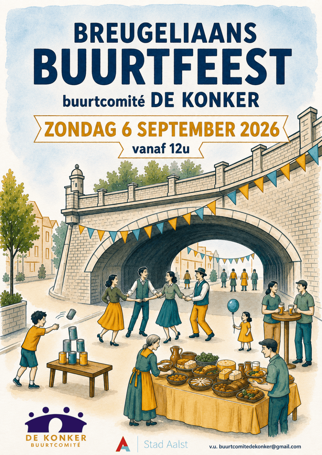Breugeliaans buurtfeest op zondag 6&nbsp;september